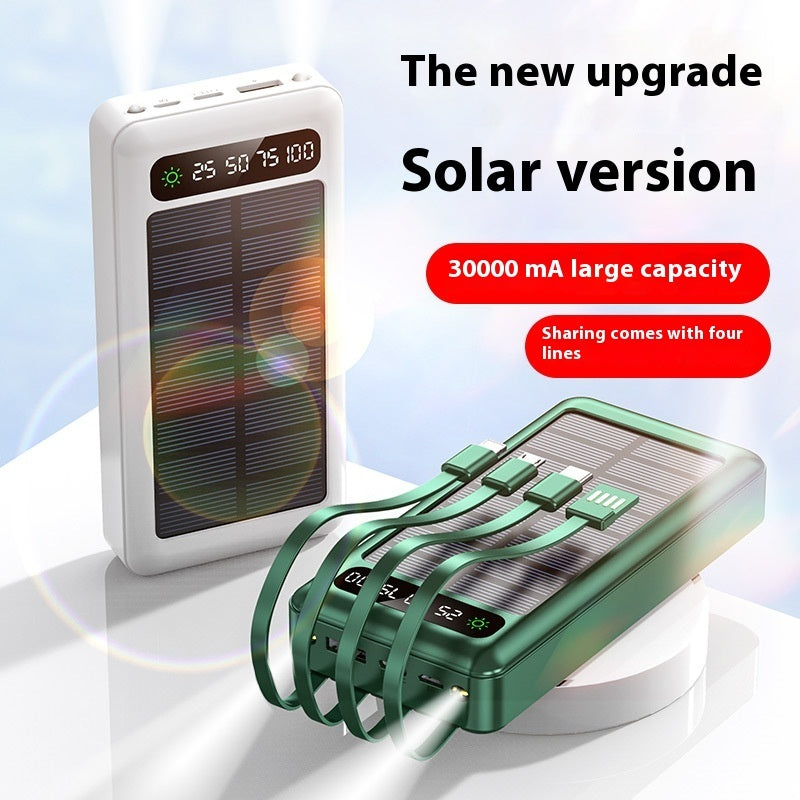 Solar With Cable Power Bank 30000 MA