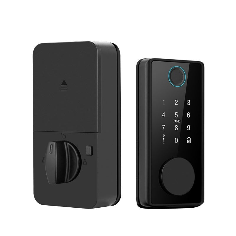 Graffiti Smart Wooden Door Fingerprint Lock