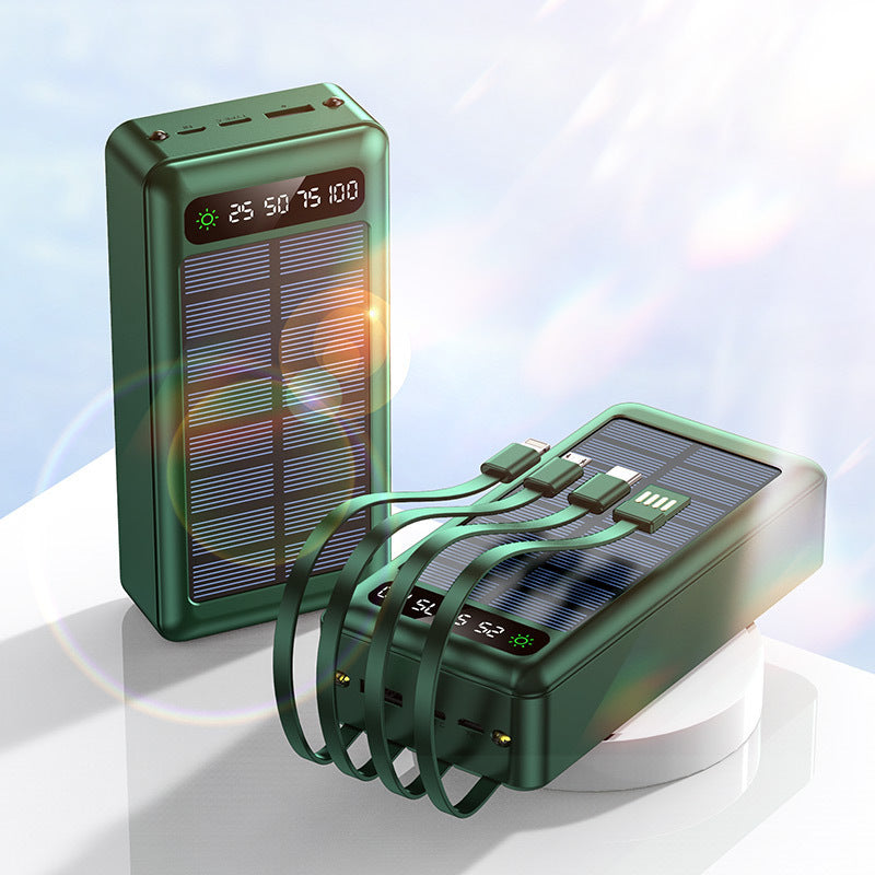 Solar With Cable Power Bank 30000 MA