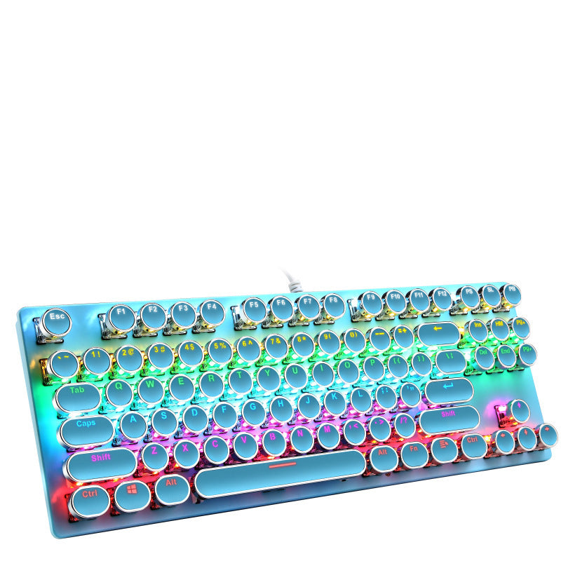 Wired 87-Key Electroplating Punk Keyboard