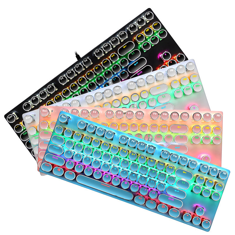 Wired 87-Key Electroplating Punk Keyboard