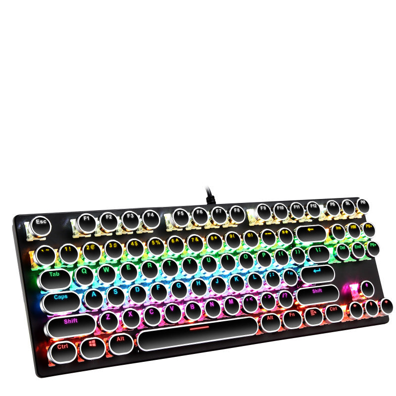 Wired 87-Key Electroplating Punk Keyboard