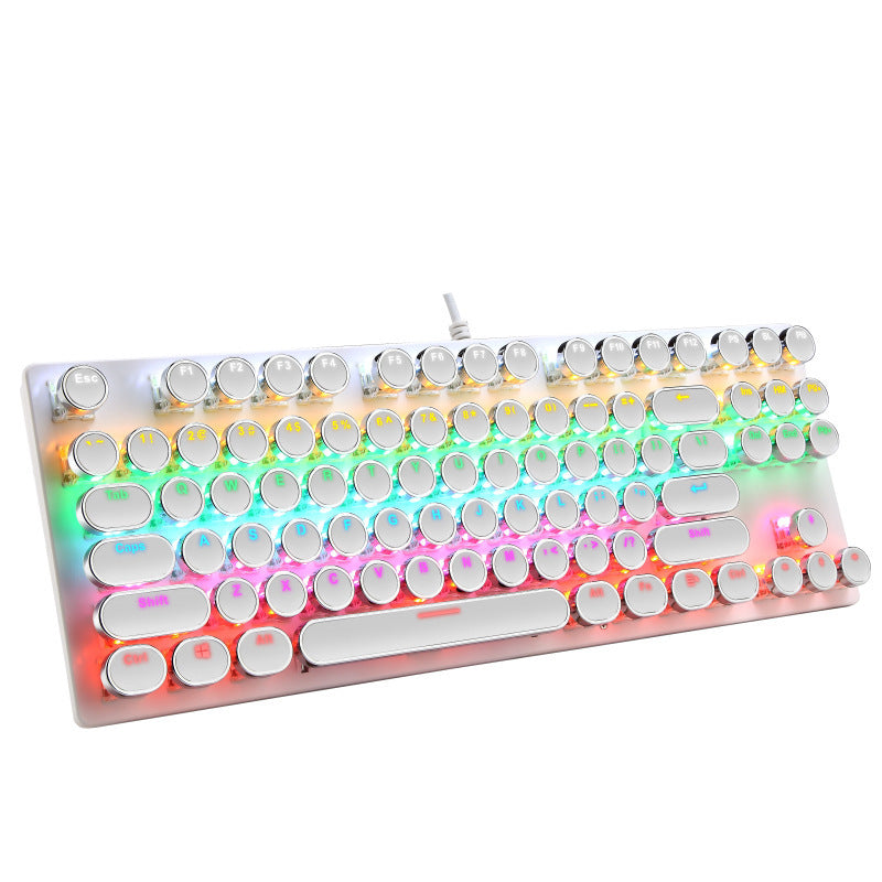 Wired 87-Key Electroplating Punk Keyboard