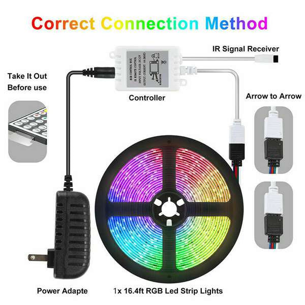 5 Meter Flexible RGB 300LED Strip Light