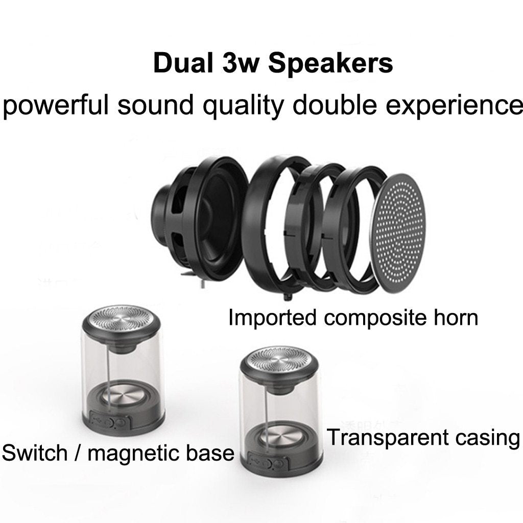 Bluetooth magnetic transparent speaker