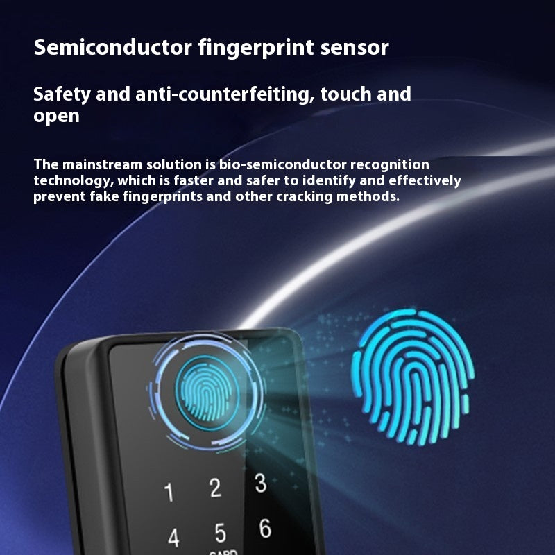 Graffiti Smart Wooden Door Fingerprint Lock