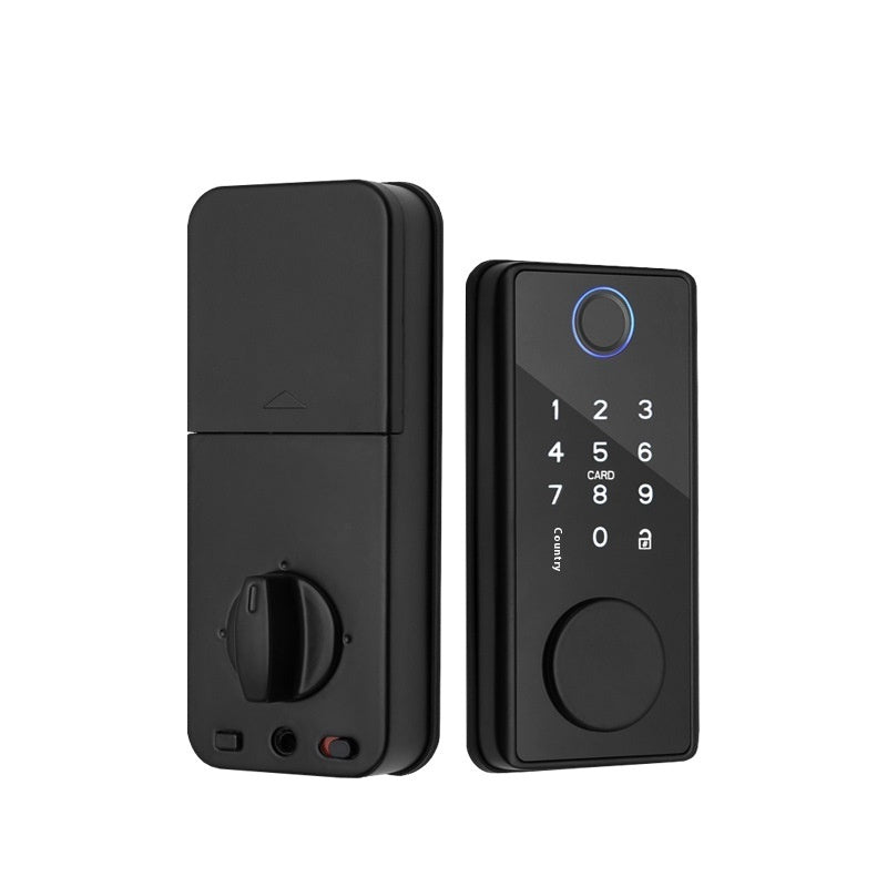 Graffiti Smart Wooden Door Fingerprint Lock