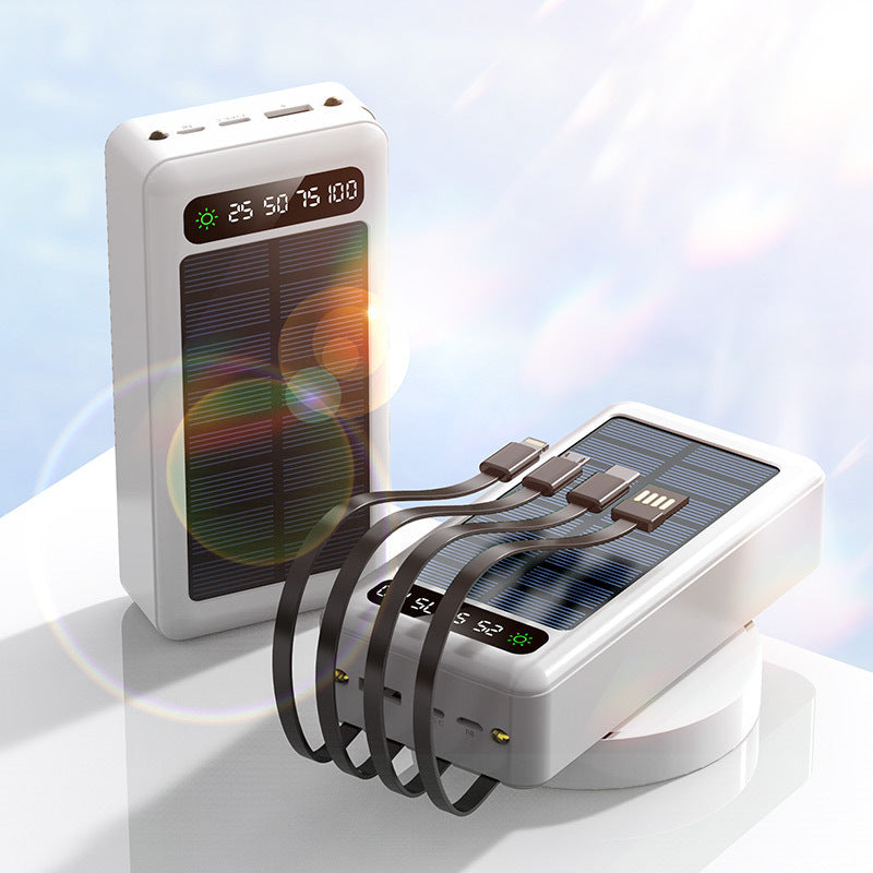 Solar With Cable Power Bank 30000 MA