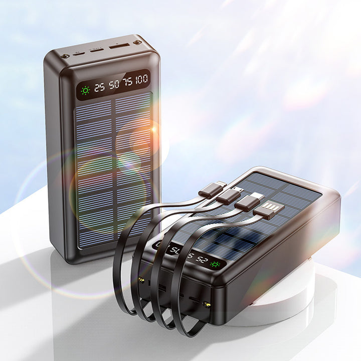 Solar With Cable Power Bank 30000 MA