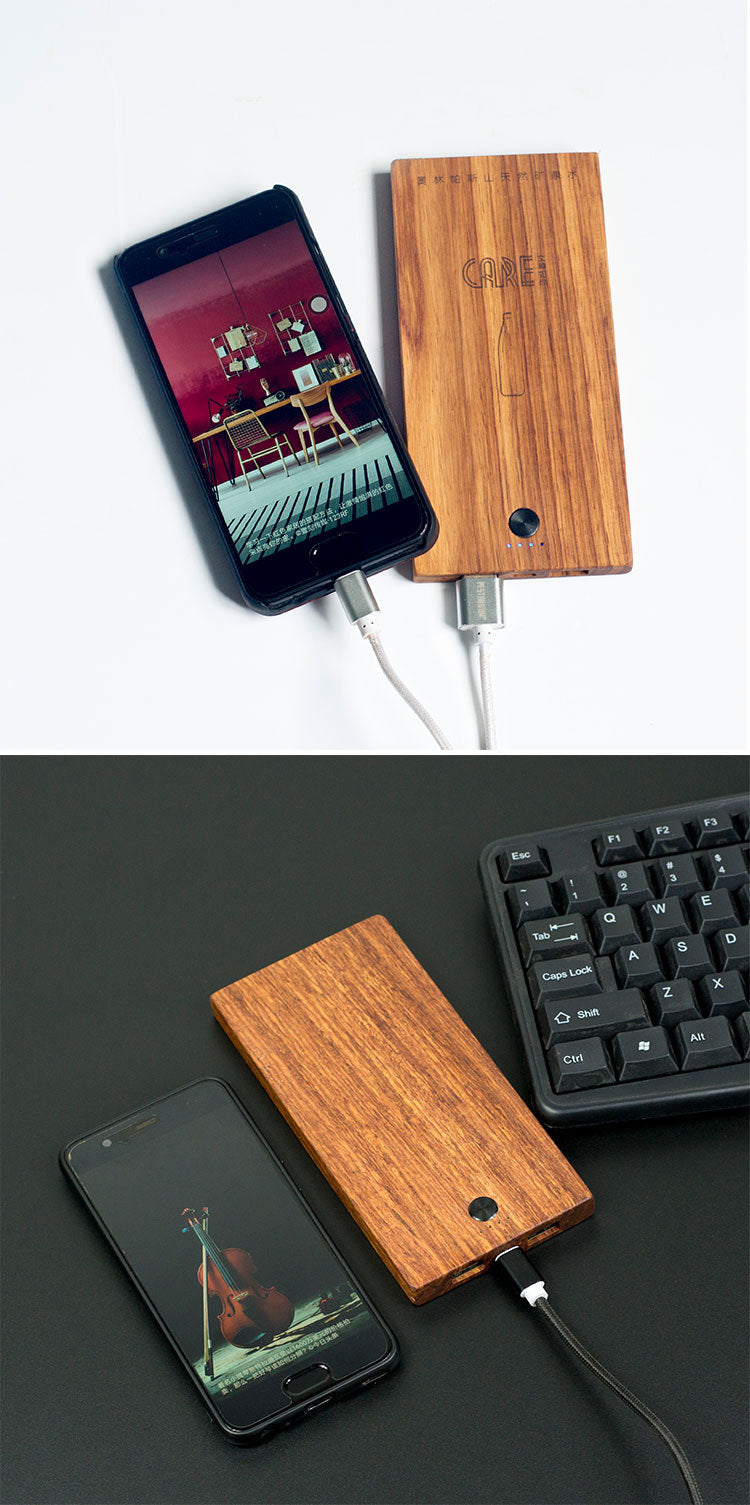 Wooden Handicraft Phone Power Bank