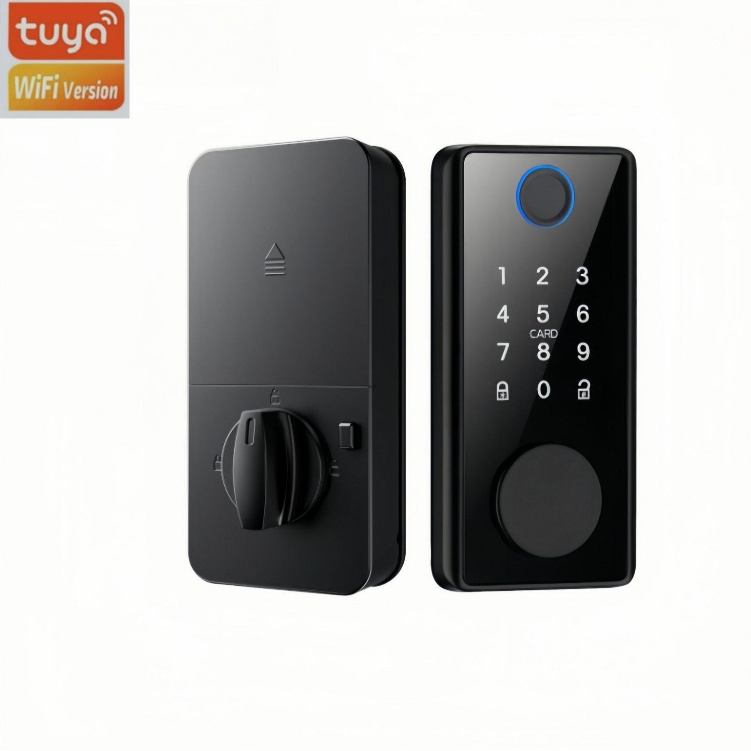 Graffiti Smart Wooden Door Fingerprint Lock